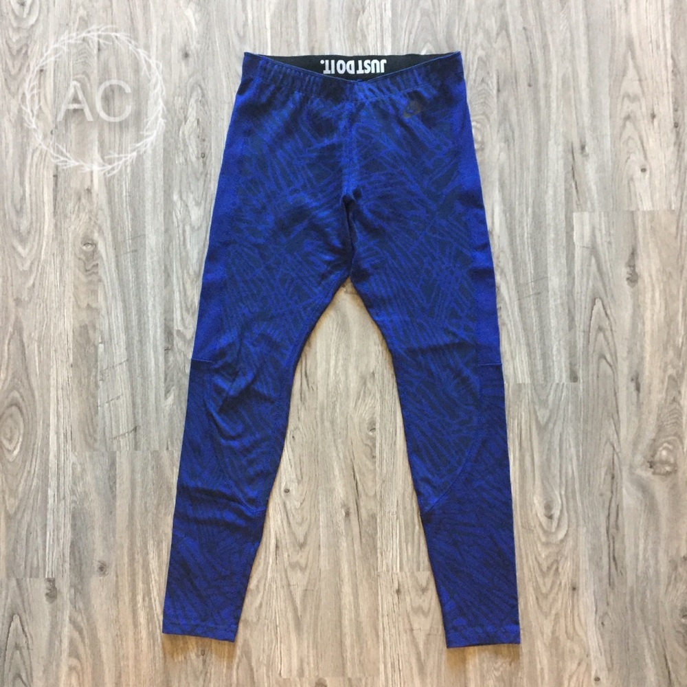 Nike Blue Cotton Leggings